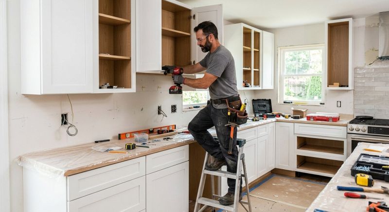Glazed Cabinets Installation in Carmel, IN