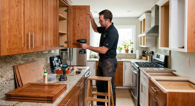 Oak Cabinet Remodeling in Carmel, IN